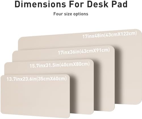Aothia Large PU Leather Desk Pad Protector – Non-Slip Mouse Pad & Writing Mat for Office/Home, Waterproof, Easy to Clean (31.5" x 15.7", Eggshell) - Image 6