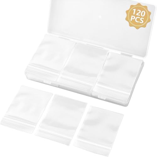 WEGOUP 120 PCS Small Plastic Bags for Jewelry, 2" x 2.76" 2.4 Mil Thick by wegoup