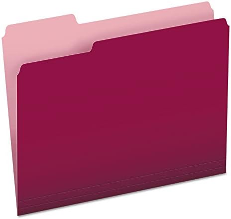 Pendaflex Colored File Folders, 100 Pack, Letter Size (8.5" x 11"), 3 Tabs, Burgundy, Light Interiors for Clearer Labels & Fewer Misfiles, A Colorful Way to Organize Projects - Image 3
