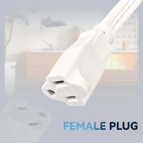 EP 15 Ft Heavy Duty Appliance Extension Cord,14 AWG 3-Prong Flat Plug White - Image 5