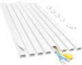 Yecaye Cord Covers for Wires on Wall, 113in, W0.95in H0.55in, White by Yecaye