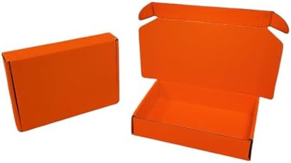 50 Pack 8.5x5.1x1.6 in Orange Red Shipping Boxes - Image 6