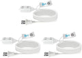 TiFFCOFiO Indoor Extension Cord, 2 Prong 6 Feet Extension Cord, 3 Polarized Outlets with Safety Slide Windows,13A/1625W, 16 AWG, 2 Packs (8FT 3 Packs) by TiFFCOFiO