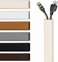 TV Cord Hider – Flexible Wall Cord Cover Slim Design Silicone Cable Raceway - Self Adhesive, Cut to Size Design for Hiding Wires on Wall - Clean Home Setup Cable Concealment (Off-White 3 Feet) by RubberBond