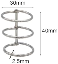 10pcs 3 Ring Metal Loose Leaf Binder - 30mm Snap-Lock Split Hinged Book Rings for DIY Photo Albums, Refillable Notebooks, Report Covers, Travel Journals - Heavy Duty Binding Spines Combs - Image 2