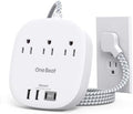 Cruise Ship Travel Essentials, 1Ft Short Extention Cord, 22.5W/4.5A, White by OneBeat