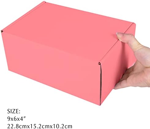 Pink Cardboard Corrugated Boxes - 9x6x4, 30 Pack - Shipping & Mailing Boxes - Image 5