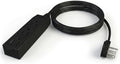 STANLEY 9 Ft Flat Plug Extension Cord with 3 Grounded Outlets 16/3 AWG Power Cable Type B Plug 125 V Black Space-Saving Low Profile Design Ideal for Home Office Dorm or Apartment Use by STANLEY