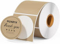 MUNBYN 2 Inch Brown Circle Thermal Labels for Logo, 750 Sheets/1 Roll by MUNBYN