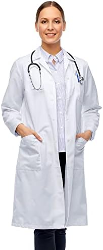 Magnus Care Professional Lab Coat for Women & Men, White Unisex Labcoat, Cotton Poly Medical Doctor Nurse Med Laboratory Coat by MagnusCare