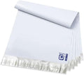 POLYSELLS 100 pcs 10x13 Inches White x Silver Poly Mailers Shipping Envelopes, Strong Adhesive Sealing, Waterproof, and Tear-resistant Postal Mailing Bags for Clothing, Books, and Accessories by POLYSELLS