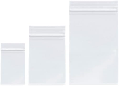 Plymor 2x3, 3x4, 4x6 inch (100 Each), 4 Mil Variety Pack Zipper Bags by Plymor