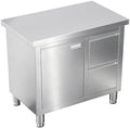 Jocisland 24x36 Inch Stainless Steel Work Table with Sliding Doors by Jocisland