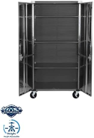 Heavy-Duty Commercial Storage Cabinet (Satin Graphite Black, 36" W x 18" D x 72" H) - Image 4