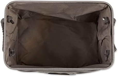 Bone Dry Pet Storage Collection Striped Paw Patch Bin, Black, Large Rectangle - Image 3
