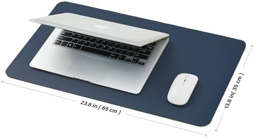 Cork Desk Mat - Small Dual-Sided Desk Pad for Office and Home - Desk Organization and Accessories - Ideal for Large Mouse Pad and Small Desk Mats on Top of Desks(Dark Blue,23.6"x 13.8") - Image 2