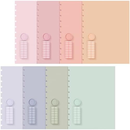 Fuutreo 8 Set Discbound Notebook Cover and Disc Set, Cute Color by Fuutreo