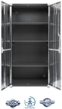 Heavy-Duty Commercial Storage Cabinet (Graphite Black, 36" W x 24" D x 72" H) - Image 5