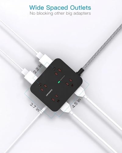HANYCONY Extension Cord 25 Ft, Power Strip Surge Protector, Long Cord - Image 3