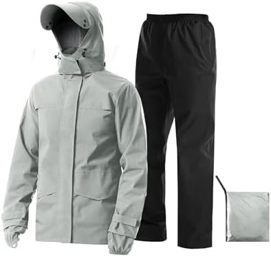 iCreek Rain Suit Waterproof Breathable Lightweight 2-Piece Rain Gear Unisex by iCreekoutdoor