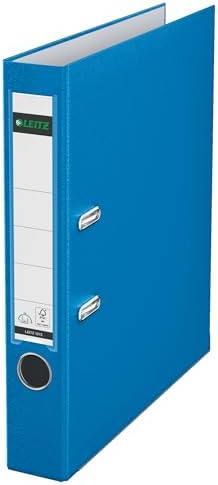 Leitz Lever Arch File, Light Blue, Plastic, A4, 5 cm Spine, 10150030 by Leitz