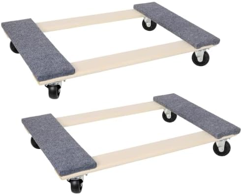 Hardwood Furniture Moving Dolly, with 4 PP Swivel Casters Each by Unknown