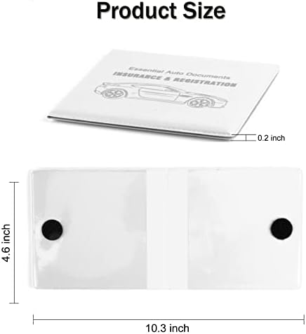 UYYE Car Registration & Insurance Card Holder, 2-Pack - White, Waterproof, 4-Compartment, Unisex-Adults Car Organizer - Image 2