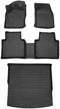 Floor Mats for Volkswagen Tiguan 2018-2023 2024 (Only for 5 Seater), All Weather Cargo Liner for Tiguan Accessories, Heavy Duty Car Mats, Car Accessories by cartist
