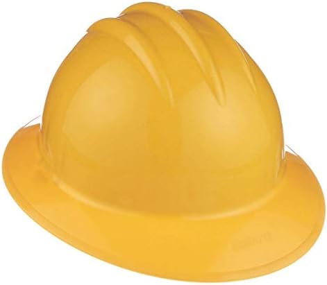 Bullard Yellow HDPE Full Brim Hard Hat with 6 Point Ratchet Suspension, One Size by Bullard