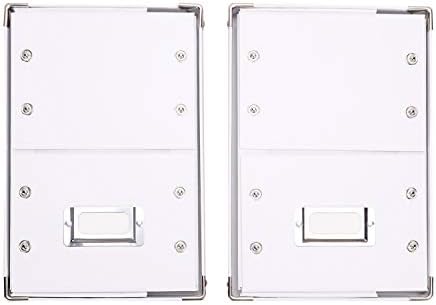 Snap-N-Store Index Card Holder Storage Box - Collapsible Organizer Box fits 1100 Flash Cards - Business, Recipe, or Note Card - 4 x 6, 2 Pack, White - Image 4