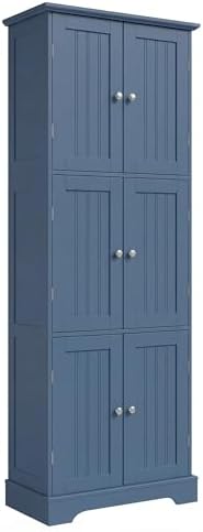 ChooChoo 63.2" Tall Bathroom Storage Cabinet with 6 Doors by ChooChoo