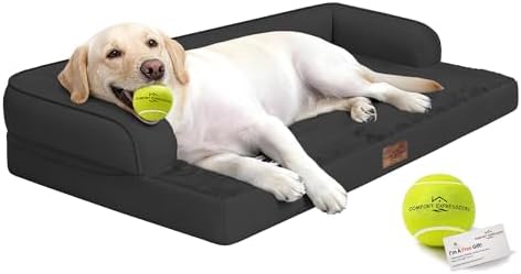 Comfort Expression Waterproof XXL Dog Bed with Bolster for Extra Large Dogs by ComfortExpression