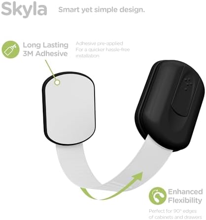 SKYLA HOMES Child Safety Cabinet Locks, Black, 8 Pack - Image 4