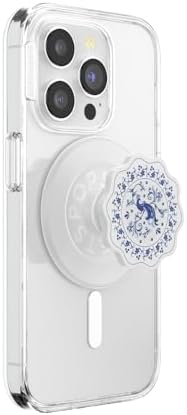 PopSockets Phone Grip for MagSafe, Magnetic Holder- Peacock Saucer by PopSockets