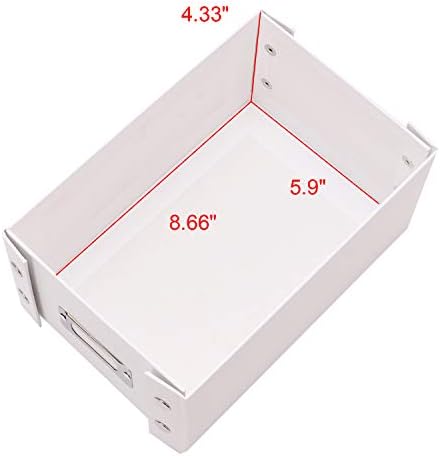 Snap-N-Store Index Card Holder Storage Box - Collapsible Organizer Box fits 1100 Flash Cards - Business, Recipe, or Note Card - 4 x 6, 2 Pack, White - Image 3