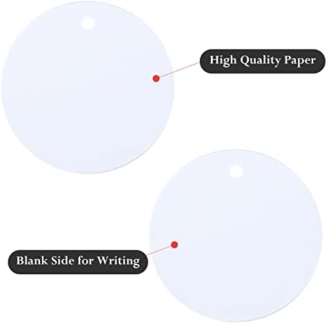 G2PLUS 100PCS Round Gift Tags with String, 2.2 Inch Blank White Paper Tag - Image 3