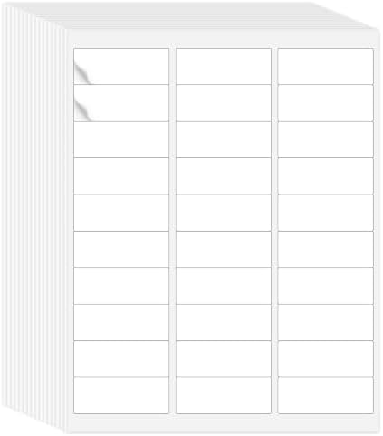 L Liked 1" x 2-5/8" White Address Labels 30/Sheet 3000 Labels 100 Sheets by LLIKED