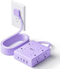 SUPERDANNY Purple Extension Cord 10Ft Flat Plug Power Strip Surge Protector by SUPERDANNY