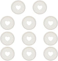 PATIKIL 28mm Plastic Book Binding Discs, 11 Pack Discbound Expansion Discs Heart Binder Rings for DIY Notebook Planner, White by PATIKIL