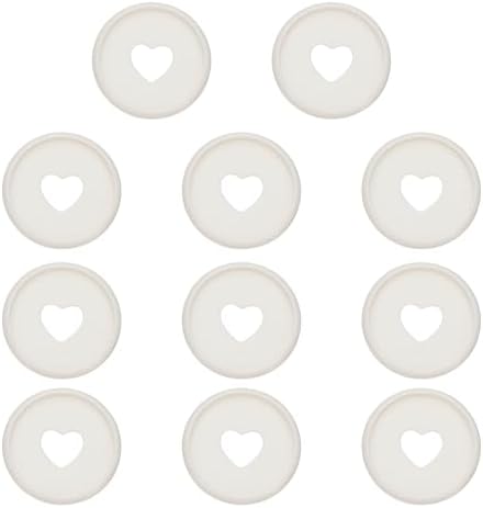 PATIKIL 28mm Plastic Book Binding Discs, 11 Pack Discbound Expansion Discs Heart Binder Rings for DIY Notebook Planner, White by PATIKIL