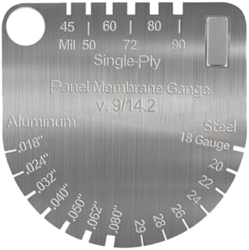 Upgraded Panel & Membrane Gauge Shingle,Stainless Steel Measuring Caliper for Metal Roof,Single/Dual-Ply Membranes,Replaces Shingle Gauge, Professional Roof Inspection Measurement Tool - Image 7