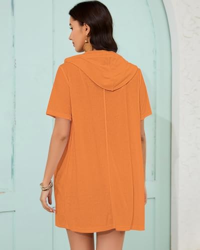Bsubseach Terry Cloth Swim Cover Up Women Zipper Swimsuit Beach Robes - Image 5