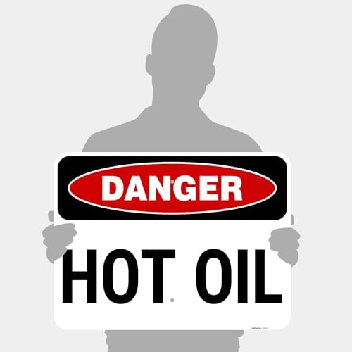 Danger Hot Oil OSHA Sign, - Image 4
