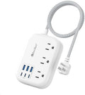 Beeiker Short Extension Cord 2 Foot Travel Power Strip 6 USB 3 Outlets by Beeiker-BetterHelperforYou