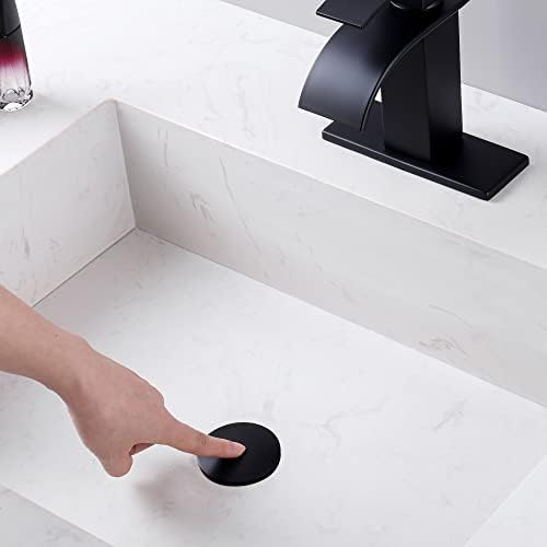 TIORIY Bathroom Sink Stopper, Pop Up Sink Drain Plug, Matte Black - Image 5