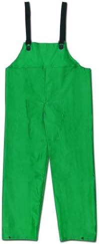 MCR Safety 388BFX2 Dominator PVC/Polyester Bib Overall with Elastic Adjustable Suspenders, Green, 2X-Large by MCRSafety
