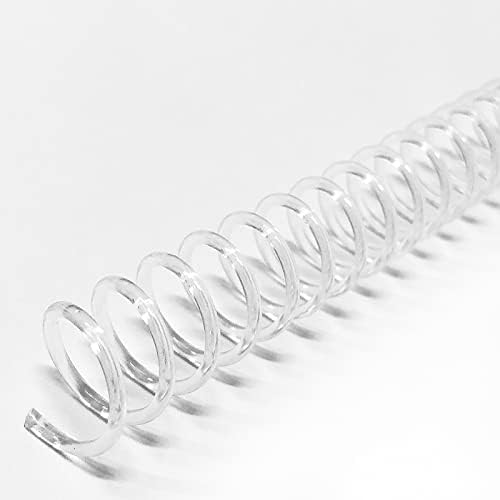 Binditek Plastic Spiral Binding Coils, 12 mm, 4:1 Pitch, Clear, 50 Pack by Binditek