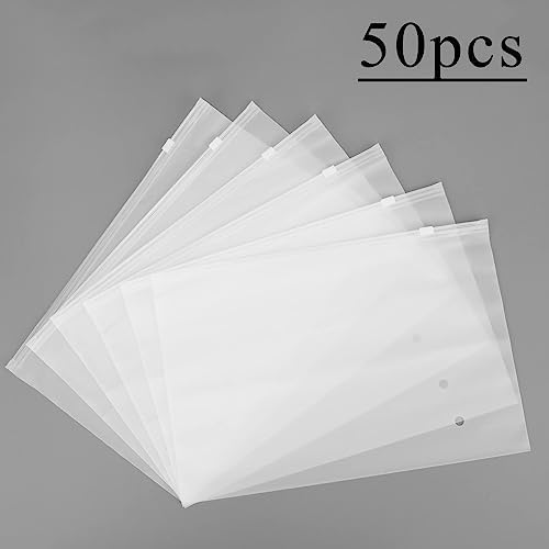 Frosted Zipper Bags for Clothes, 9.8x7.8 inch Resealable Plastic Mailers, 50Pcs Bikini Bags with Slider Closure for Swimsuit, Bathing Suit, T Shirt Packaging, 3 Mil Thick with Vent Holes - Image 5