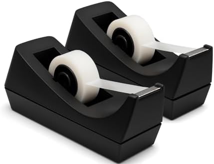 Business Source Standard Desktop Tape Dispenser, Black, 1 in (BSN32954) (Pack of 24) by BusinessSource
