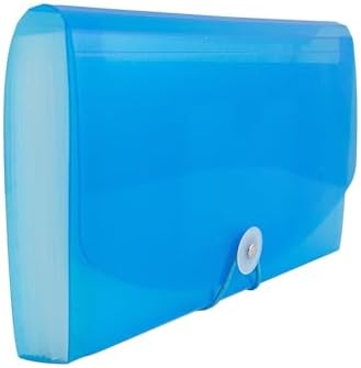 JAM PAPER Accordion Folders - 13 Pocket Plastic Expanding File - Check Size - 5 x 10 1/2 - Blue - Sold Individually - Image 4